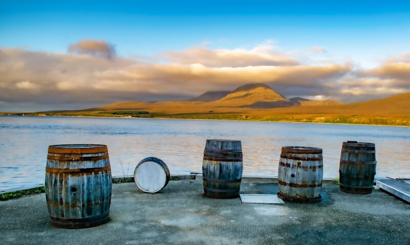 Whisky barrels image used in the About Us section of Whisky Estate